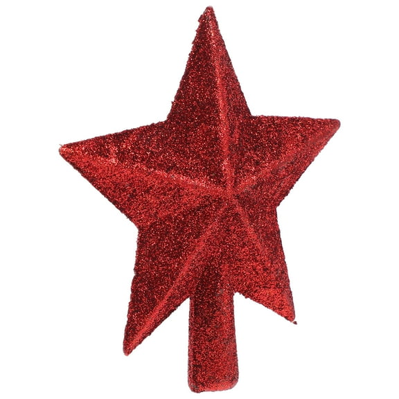 COSMOBETTY Mini Christmas Tree Topper Star Red Plastic 1Pcs 4.52X4.13X0.59in