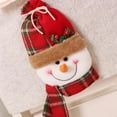 thumbnail image 3 of 3D Christmas Chair Back Covers, Santa Claus Snowman Reindeer Xmas Dinner Chair Covers for Dining Room Holiday Party Decor, 3 of 8