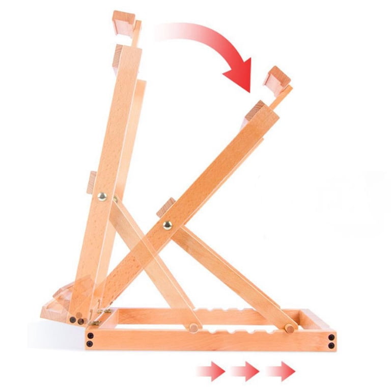 Meeden Drafting Table Solid Beech Wood Tabletop Easel - Adjustable ...