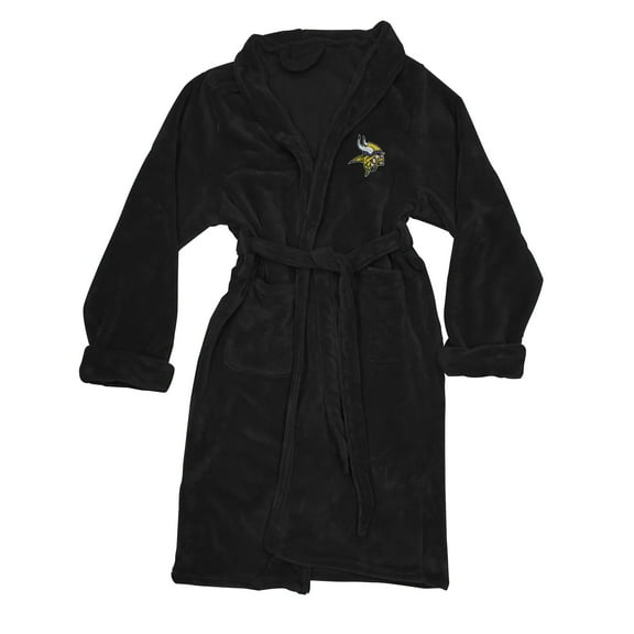 Men's The Northwest Company Black Minnesota Vikings Silk Touch Robe