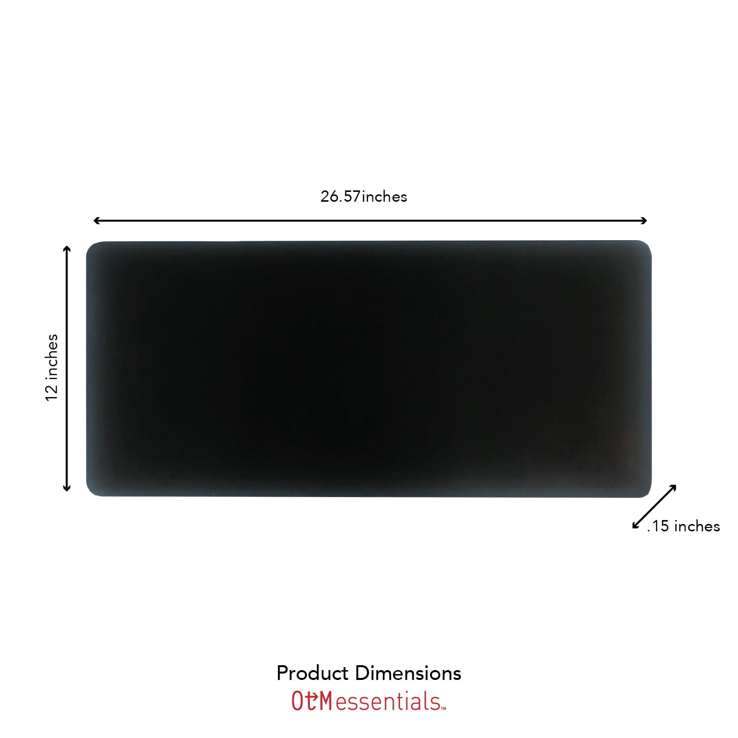 OTM Basics Black Cloth Desk Mat