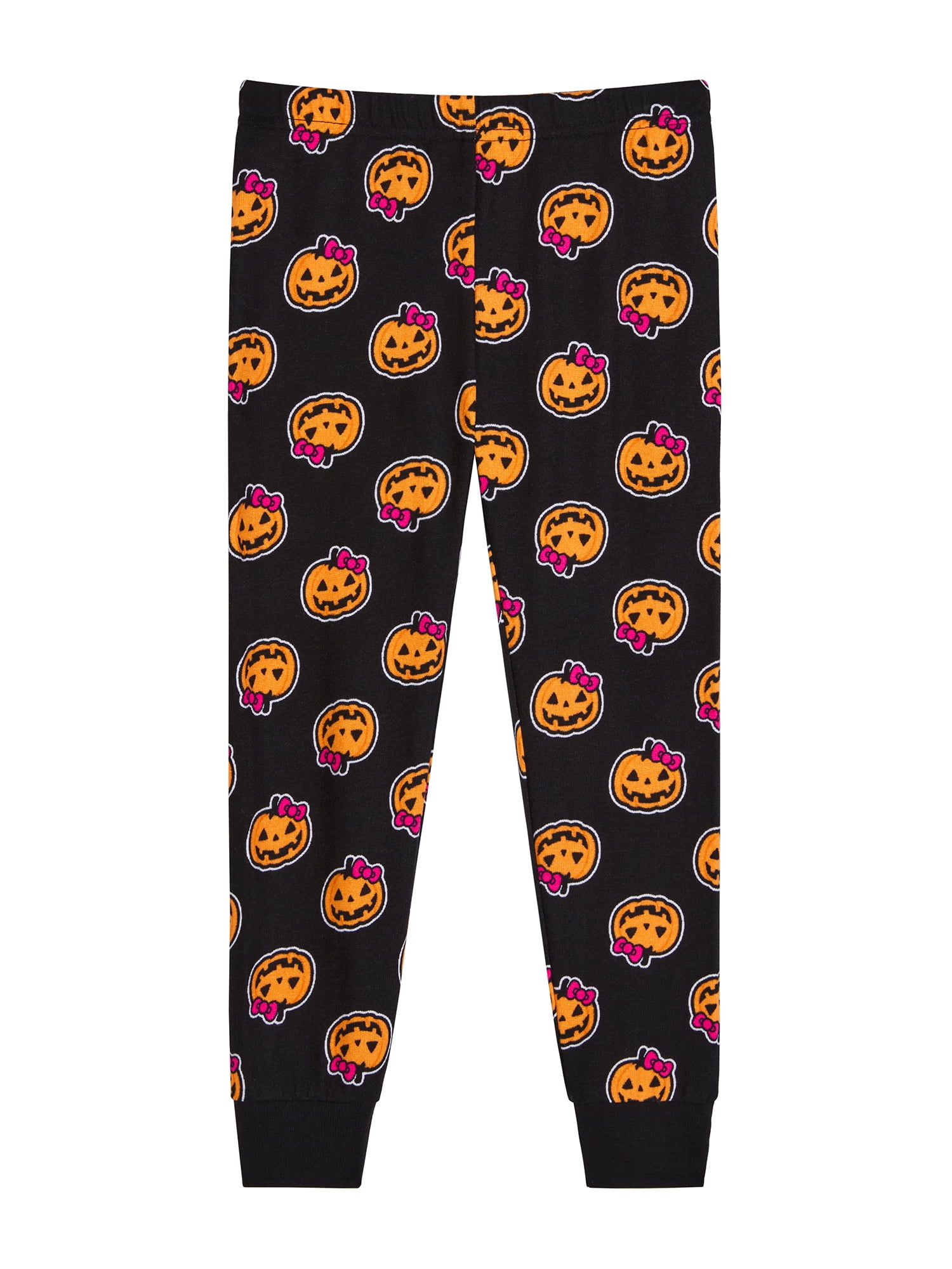 Hello Kitty Girls Halloween Long Sleeve Sleep Top and Pants Pajama Set, 2-Piece, Sizes 4-10