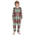 thumbnail image 2 of Vzayyk 4T-14Y Size Aviliable Cozy One-Piece Footless Sleeper Pajama Red Green White Plaid, 2 of 8