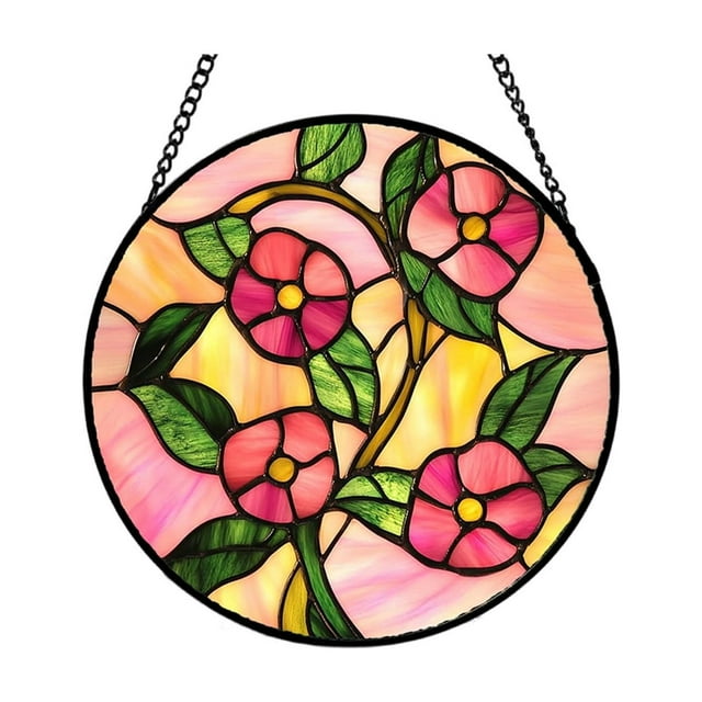 ERK 1Pcs Stained Window Hanging For Home Garden With Crystal Reflective