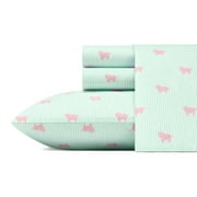 Poppy & Fritz Pigs Cotton Green 3 Piece Sheet Set-Twin
