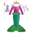 thumbnail image 1 of Disney Princess Little Mermaid Ariel vestidos para niñas cumpleaños fiesta carnaval niños Cosplay sirena disfraces Prom Clothing7-8T (Tag 140) Gao Jinjia LED, 1 of 2