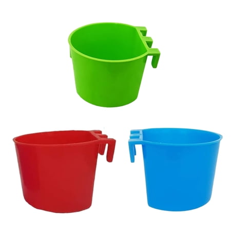 12 Pcs Hanging Cage Cups for Small Pets 8 oz Feeders and Waterers for Bird Rabbit Chicken Pigeon Coop Wire Cage Feeding Dishes for Poultry and Small Animals Mixed