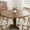 Brown, variant on 47" Farmhouse Round Dining Table with Wood Tabletop and Sturdy Base, Circle Kitchen Table for 4-6