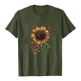 thumbnail image 5 of vigerkar Women's Sunflower Graphic T-Shirts Boho Wildflowers Tee Tops Summer Vintage Short Sleeve Casual Holiday Tops (AG, L), 5 of 6