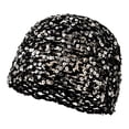 thumbnail image 4 of Qicasul Summer Glitter Sequin Beanie Boho Hollow Out Crochet Mesh Hat Skull Cap for Women Black, 4 of 4