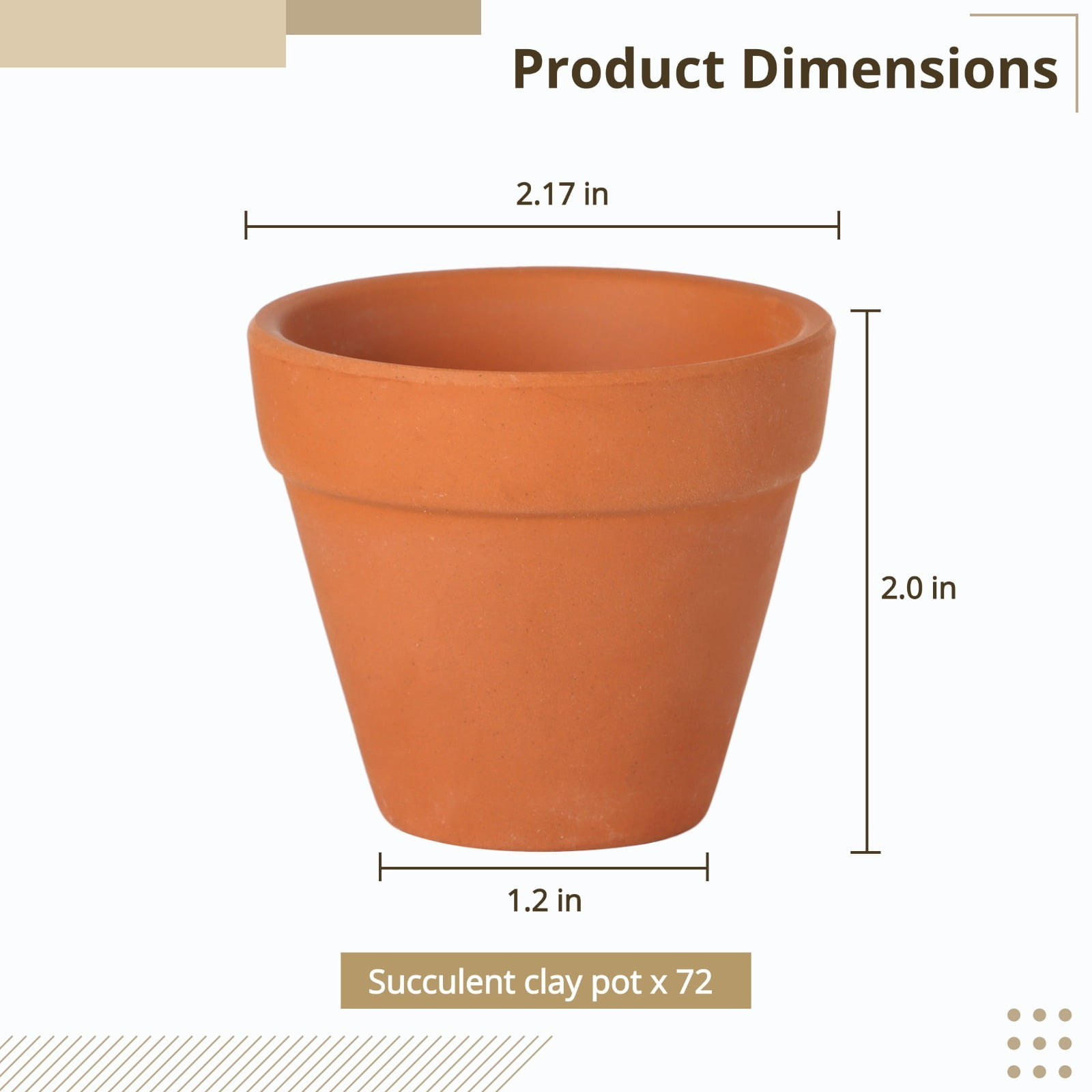 72 PCS Small Clay Pots, Mini Terracotta Pots, Ceramic Pottery Planters Terra Flower Pots, Succulent Nursery Pots for Windowsill Cactus Plant DIY Crafts Festival Events Favors