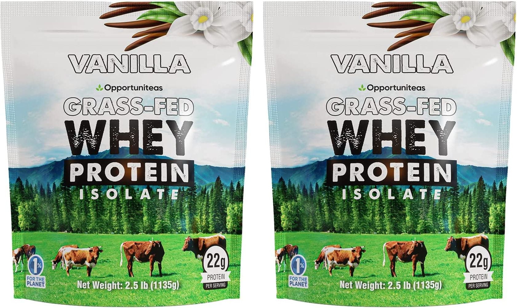 Opportuniteas Vanilla Whey Protein Powder Organic Grass Fed Whey