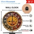 thumbnail image 3 of Buddha Statue Wall Clock  Home Decor 10-Inch Silent Wooden Wall Clock, Battery Operated (AA Batteries Not Included), Artistic Home Decor, 3 of 7