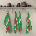 thumbnail image 2 of Red Watermelon Slices Seeds Tea Towels Set of 6 Green Watercolor Kitchen Dish Cloth with Hanging Loop, 18"x28"Lint-Free Absorbent Towel for Kitchen Drying Wiping and Cleaning, 2 of 7