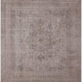 thumbnail image 1 of Ahgly Company Machine Washable Indoor Square Industrial Modern Rose Dust Purple Area Rugs, 4' Square, 1 of 7