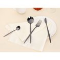 thumbnail image 4 of Unique Bargains Stainless Steel Flatware Set Black 24 Pcs, 4 of 6