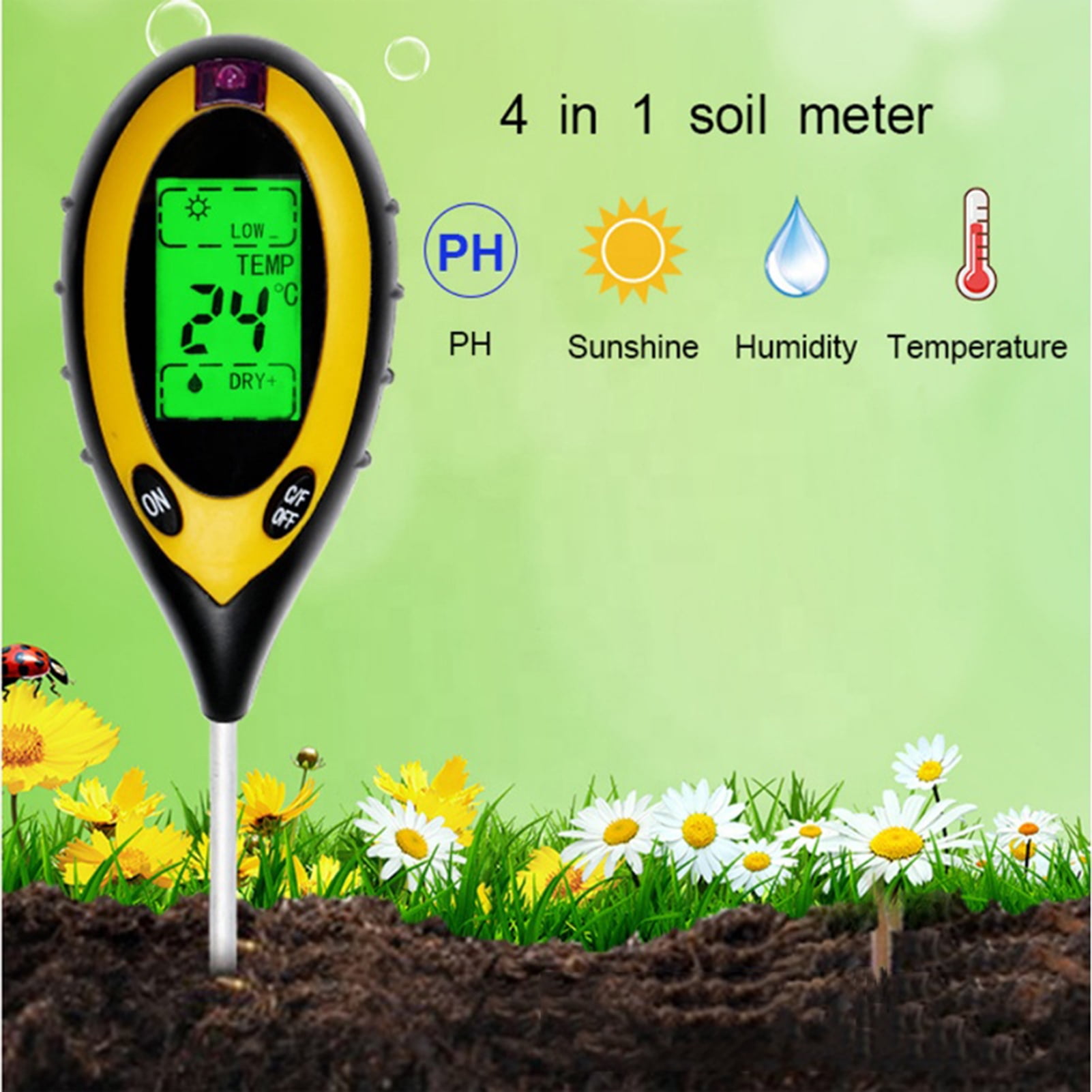 Cheap Soil Ph Meter Moisture Soil Ph Sensor Ground Soil Ph Tester With ...