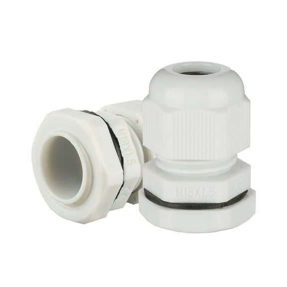 Uxcell M18 Water Resistant IP68 TRS Cable Stuffing Locknut for 5mm-10mm Dia Wire 10 Pack