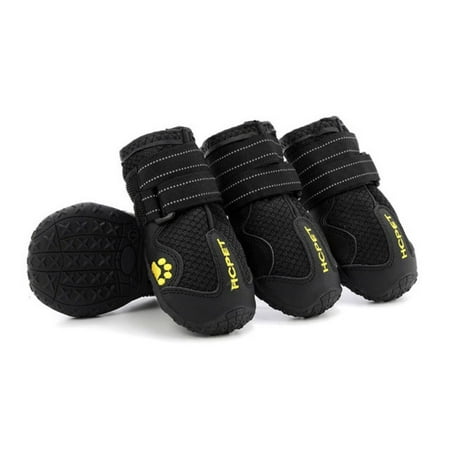 Fashion Water splash prevention Anti Slip Mountainous Wearable Dog Leg Cover Wear-resistant Warm Dog Shoes Pet Rainshoes Socks Shoe Dog Boots BLACK 5 BREATHABLE WITH LOGO