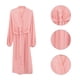 thumbnail image 2 of Qarigey Ropa de dormir de estilo informal con abertura frontal de primavera para mujer, de dormir de manga larga Simple para niñas, ropa Vestidos Rosa METRO, 2 of 6