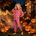 thumbnail image 2 of 7-8 Years Tween Short Sleeved And Shorts Set Halloween Parties Girls Sleepwear Matching Family Halloween Pajamas, 2 of 9