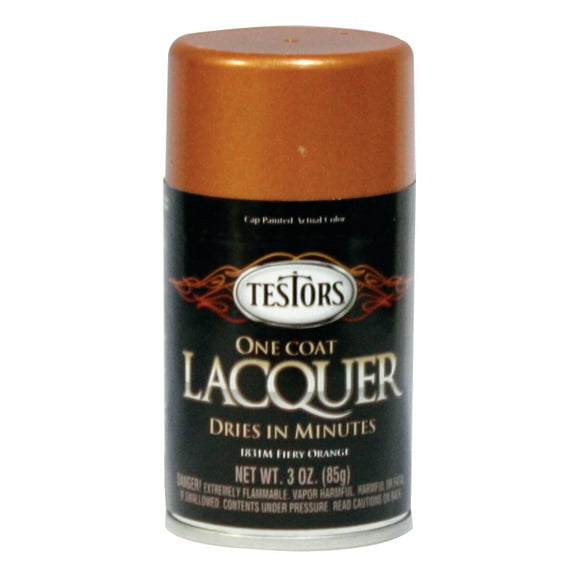 Testors One Coat Lacquer Paint, 3 oz. Spray Can, Fiery Orange