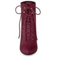 thumbnail image 3 of Unique Bargains Bottines à Talons Aiguilles à Bout Pointu à Fermeture Éclair et à Lacets pour Femmes, 3 of 6