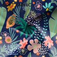 thumbnail image 3 of Tropical Leaves Shower Curtains Navy Blue Backdrop Green Leaf Plants Pink Floral Shower Curtains Bathroom Decor Waterproof Polyester Fabric Sets with 12 Hooks, 72x84 Inch, 3 of 6