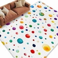 thumbnail image 3 of 5x7 Area Rugs, Colorful Polka Dot Non-Skid Rubber Backing Large Rectangle Rugs - Living Room Bedroom Home Office, Rainbow Color Polka Dots Abstract Indoor Floor Mat Carpets Washable Rug, 3 of 9