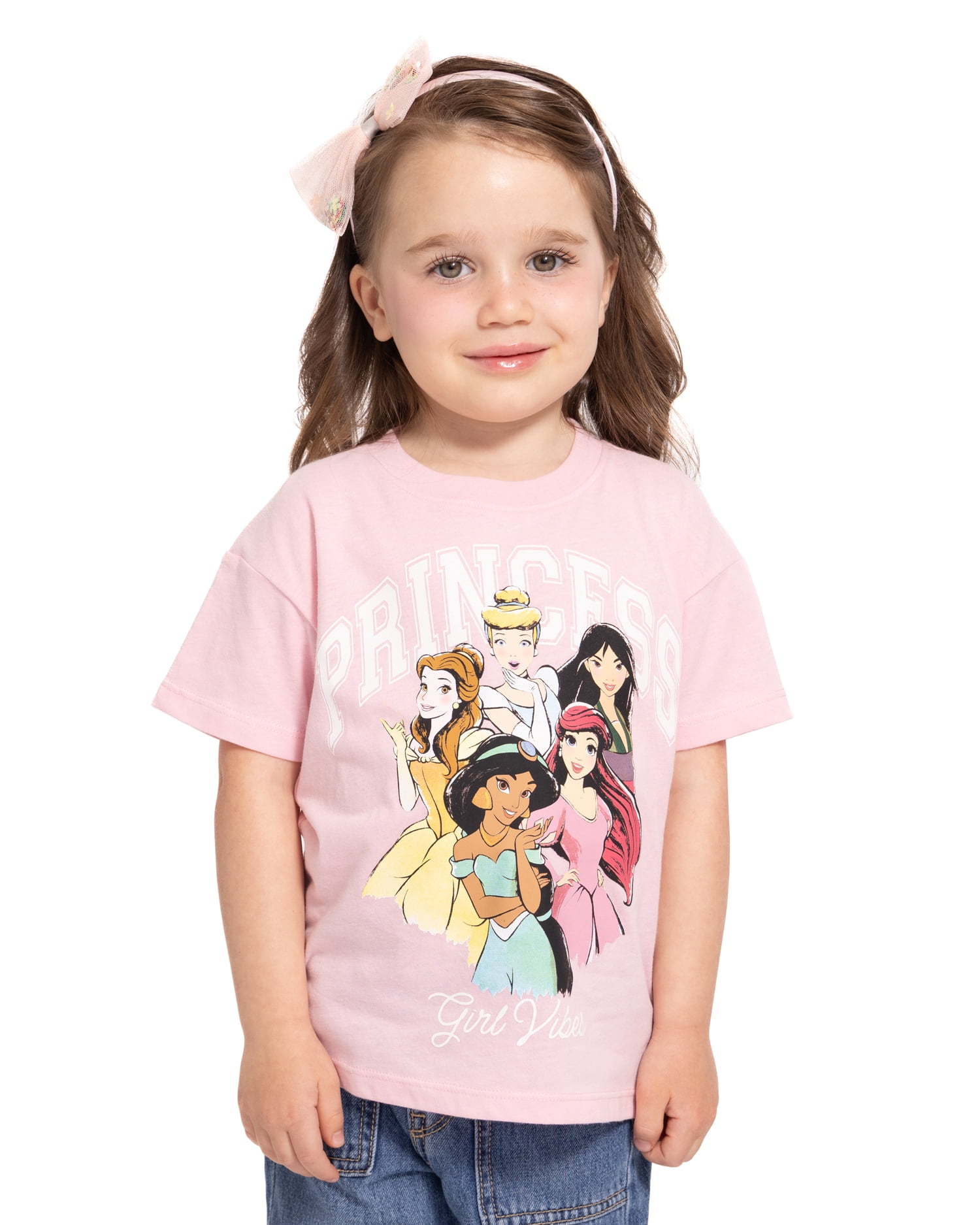 Disney Princess Toddler Girls' Graphic Tee with Short Sleeves, Sizes 12M-5T