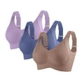 thumbnail image 1 of HongQid 3PCS Seamless Push-Up Bra, Women's Ribbed Push Up Adjustable Wireless Bra, Sports Bras, 1 of 2