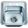 thumbnail image 2 of Dawn® Top Mount Single Bowl Bar Sink with Two Pre-cut Faucet Holes, 2 of 4