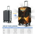 thumbnail image 4 of Hirioo Cool Black Eagle for Elasticity Suitcase Cover (No luggage Included) Durable Luggage Protector Fits 18-32 Inch Luggage-Large, 4 of 7