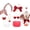 Red, variant on Stanley Cup Accessories set for 40oz & 30oz Tumbler including Water Bottle Handle Strap、Bow Keychain、Cup Ring、Bling Silicone Boots、butterfly Straw Topper、Charm Accessories for Stanley (brown)