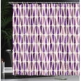thumbnail image 3 of Ambesonne Retro Shower Curtain, 60s 70s Style Round Shapes, 69"Wx84"L, Pale Eggplant, 3 of 4
