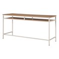 thumbnail image 4 of Scranton & Co 60" Writing Desk in Taupe Frame and Brown Oak Top, 4 of 10