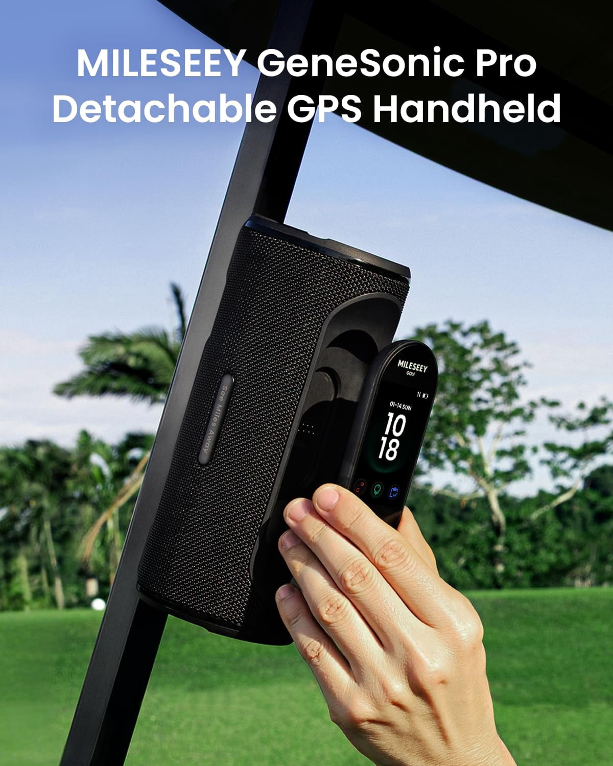 MILESEEY GeneSonic Pro Detachable Golf GPS Speaker