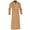 Khaki, variant on Men's Long Sleeve Trench coat Long Coat Solid Color Leisure Winter Easy Warm Coat Business Coat