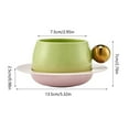 thumbnail image 2 of Creative Suspended Coffee Cup and Saucer Set High-Value Design Ceramic Coffee Cup Gift 320ML, 2 of 8