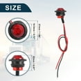 thumbnail image 6 of Unique Bargains Truck LED Trailer Lights 24V Plastic Round Waterproof Marker Lights Red 10 Pcs, 6 of 6