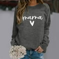 thumbnail image 2 of Yuanlong Womens Sweatshirts Long Sleeve MAMA Letter Pattern Hoodless Sweatshirt Thanksgiving Wear Crewneck Pullover Tops, 2 of 4