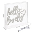 thumbnail image 4 of Hello Lovely 10" Square Contemporary Glam Acrylic Box USB Operated LED Neon Light, Pink, 4 of 7