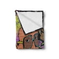 thumbnail image 2 of Urban Graffiti Soft Flannel Fleece Throw Blanket, Hip Hop Design Graffiti Wall Urban Art Background Man Head Detail, Cozy Plush for Indoor and Outdoor Use, 60" x 80", Multicolor, by Ambesonne, 2 of 5