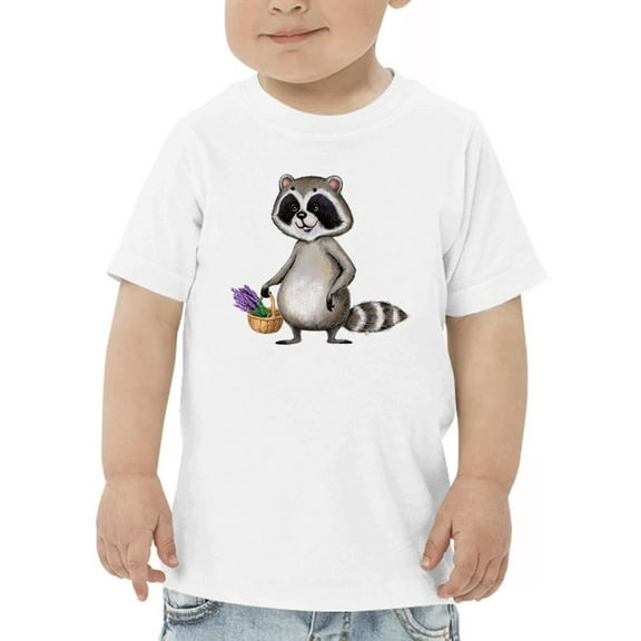 Raccoon With A Basket T-Shirt Toddler -Image by Shutterstock,  2 Toddler