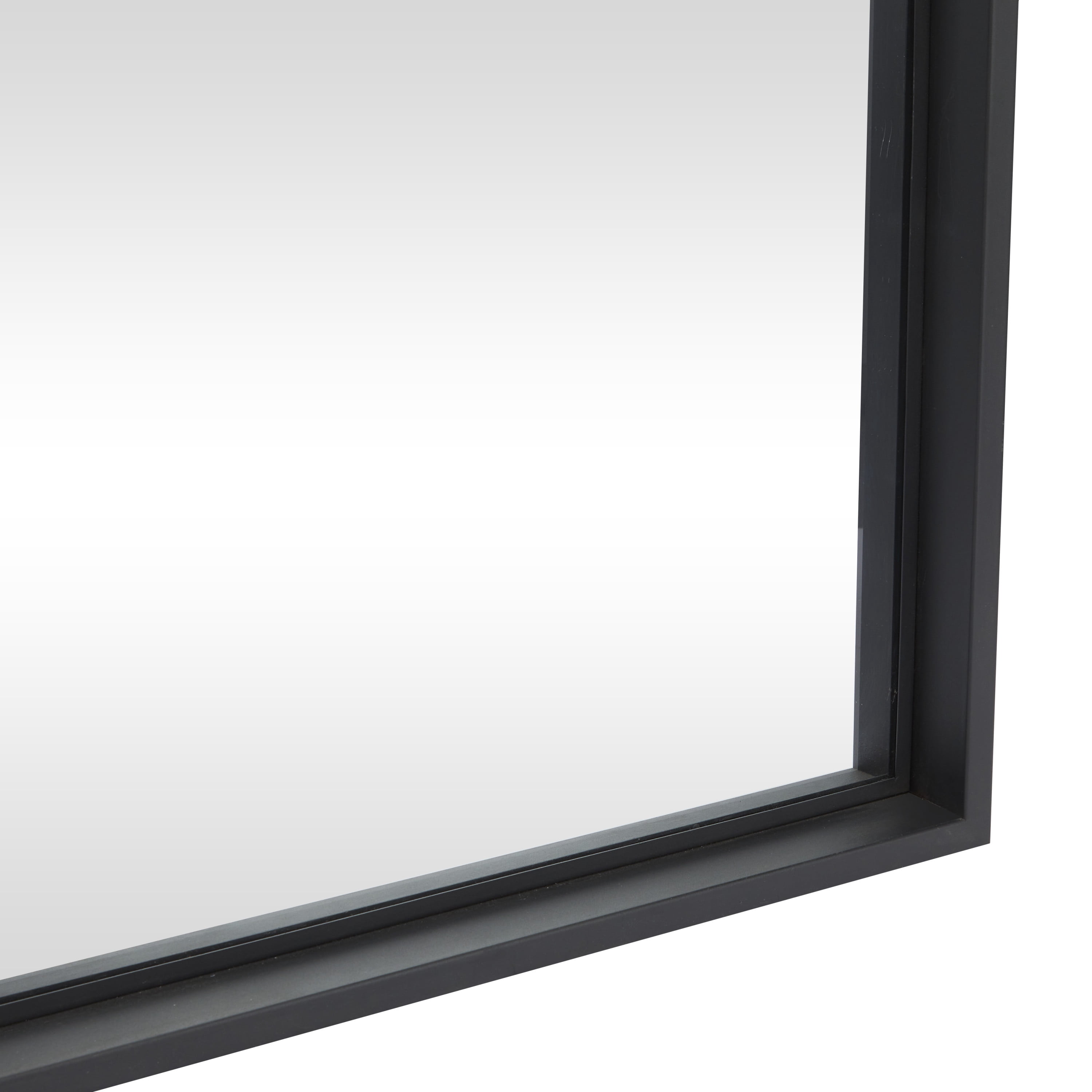 DecMode 32" x 70" Black Wall Mirror