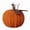 Orange, variant on 5.5 Inch Artificial Fake Pumpkin, Fall Pumpkin Decor Faux Resin Basket-Weave Stacked Pumpkin with Metal Leaves, Centerpiece for Harvest Halloween Home Porch Pumpkin Decor (Brown)