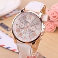 thumbnail image 1 of Relojes de mujer Geneva Fake Triple Eyelid Strap Relojes de mujer con escala romana elegantes, 1 of 4