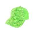 thumbnail image 1 of Top Headwear Pearl Rhinestone Bling Baseball Cap - Lime Green, 1 of 1