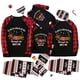 thumbnail image 3 of Pijamas familiares a juego de Navidad, conjunto de pijamas de Reno negro, Dachshund a través de la nieve, 3 of 3
