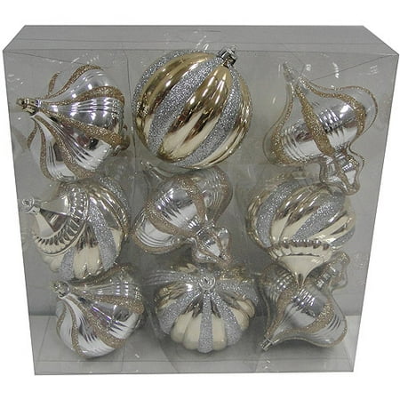 holiday time gold and silver shiny shatterproof christmas holiday time gold and silver shiny shatterproof christmas